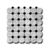 Мозаика Bianco Carrara + Nero Marquina 4.9x4.9x1