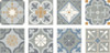 Плитка универсальная MIX Art Decor DC13 20x20 DeShun Ceramics матовая керамическая