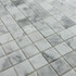 Мозаика Marble Mosaic Carrara white Pol камень 30х30 см полированная чип 23х23 мм, серый, белый