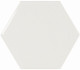 Настенная плитка Hexagon White керамическая