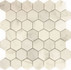 Мозаика QS-Hex004-48T/10 камень 30.5x30.5 см матовая, белый