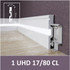Плинтус напольный Solid 1 UHD 17/80 C 14х80х2000 ударопрочный полистирол, белый, под LED подсветку, под покраску