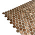 Мозаика Marble Mosaic Aluminium Hexagon Rose Gold алюминий 30х30 см чип 8х14 мм, золотой-oro-gold