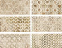 Декор Decor Fabio Natural (Mix 6) 10x20 матовый керамический