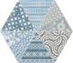 Керамогранит Rocersa Nordic Hexa Mix-1 Grs-Azl 20x23