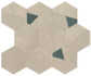 Мозаика Boost Pro Cream Mosaico Hex Blue керамогранитная 25x28.5