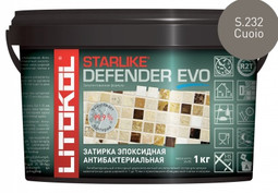 Затирка для плитки эпоксидная Litokol антибактериальная двухкомпонентная Starlike Defender Evo S.232 Cuoio 1 кг 485710002