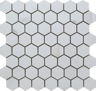 Мозаика SyrosWhiteHex.17,5x20,2 керамогранит матовая, белый