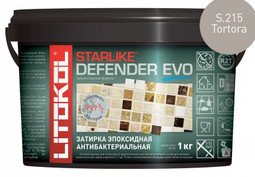 Затирка для плитки эпоксидная Litokol антибактериальная двухкомпонентная Starlike Defender Evo S.215 Tortora 1 кг 485680002