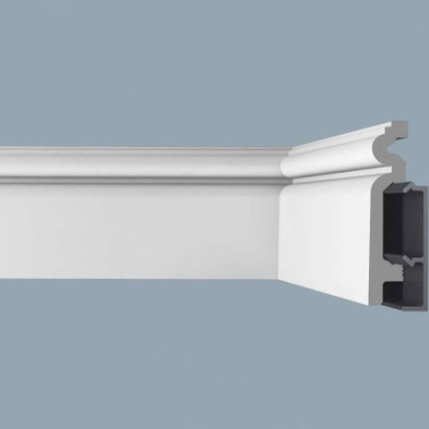 Плинтус напольный XPS RP 14 Royce 2000x90x19 дюрополимер под покраску белый