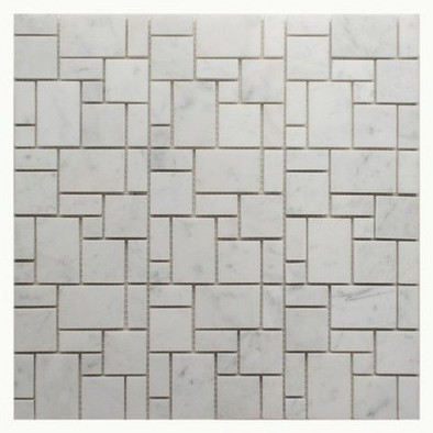 Мозаика Bianco Carrara Random Square каменная 30.5x30.5