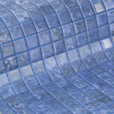Мозаика Ezarri Bluestone стекло 31.3х49.5 см матовая чип 25х25 мм, синий