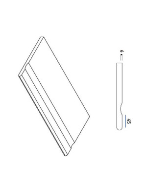 Блэк бортик 30x60 С Выемкой Закруглённый Black Bor.30x60 Svasato Round матовый