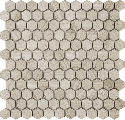 Мозаика Muare Каменная Q-Stones QS-Hex011-25H/10 30,5x30,5, глянцевая