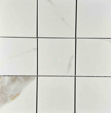 Мозаика Calacatta Калаката Satvario Gold Mosaic 30x30 керамогранит полированная чип 95х95 мм, серый