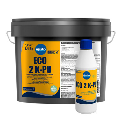 Клей для паркета Kesto Eco 2 K-PU полиуретановый 2-х компонентный, 6 кг