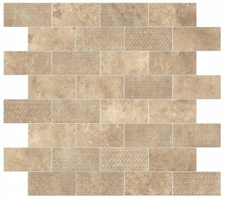 Мозаика Aix Beige Minibrick Tumbled-30,5x30,5 3.7x7.5 керамическая