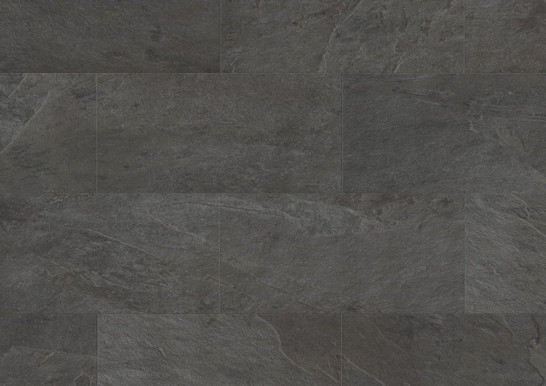 Виниловый ламинат QS LIVYN Ambient Glue Plus AMGP 40035 Сланец чёрный (плитка пвх LVT)