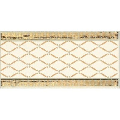 Бордюр Cenefa Delis Marfil Gold 20x10 глянцевый