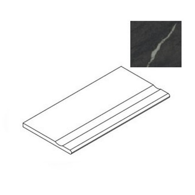 Ступень фронтальная Forte Dei Marmi Rock Venaria Black Gradino Lineare 30x120 керамогранит матовая Atlas Concorde 620040000230