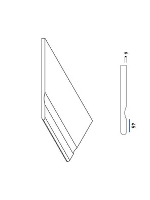 Блэк бортик 30x60 С Выемкой Закруглённый Левый Black Bor.30x60 Svasato Round Sx матовый