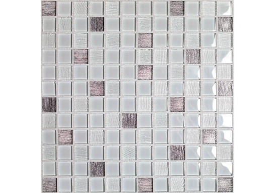 Мозаика Vesta White 2.3x2.3 стеклянная 30x30
