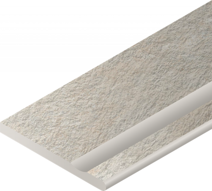 Керамогранит Magma Ice Bordo 30x60 Svasato Round Dx Italon x2 структурированный бортик закругленный с выемкой правый 620090001349