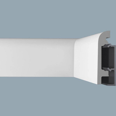 Плинтус напольный XPS RP 16 Royce 2000x80x15 дюрополимер под покраску белый