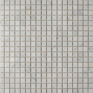 Мозаика Bianco Carrara Pol. 15x15х4 мм каменная 30.5x30.5
