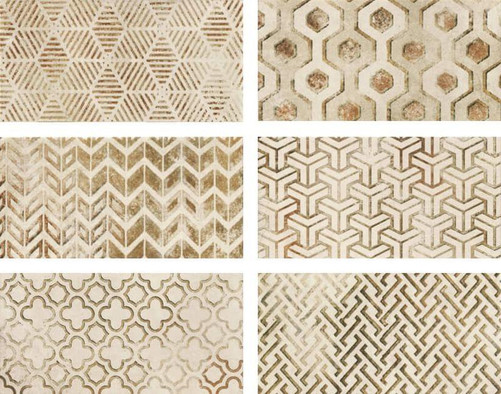 Декор Decor Fabio Natural (Mix 6) 10x20 матовый керамический