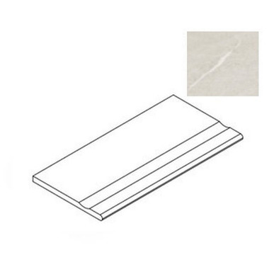 Ступень фронтальная Forte Dei Marmi Rock Tiffany White Gradino Lineare 30x120 керамогранит матовая Atlas Concorde 620040000233