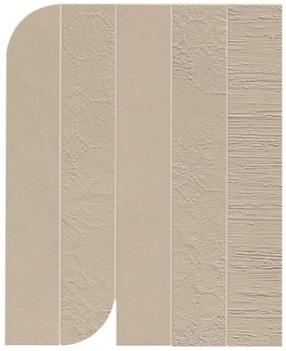 Мозаика Boost Natural Ash Mosaico Piano Mix 40.5х50 см керамика Atlas Concorde Italy матовая, бежевый AHHI
