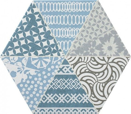 Керамогранит Rocersa Nordic Hexa Mix-1 Grs-Azl 20x23