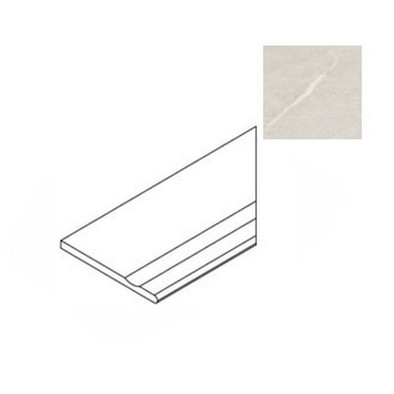 Ступень угловая Forte Dei Marmi Rock Tiffany White Gradino Lineare Ang. Dx 120 30x120 керамогранит матовая Atlas Concorde 620040000234