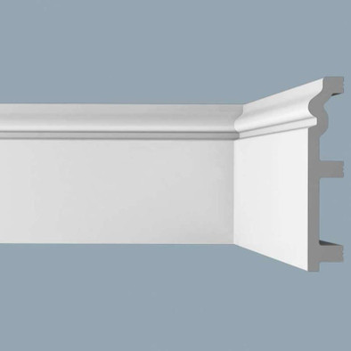 Плинтус напольный XPS RP 5 Royce 2000x120x22 дюрополимер под покраску белый