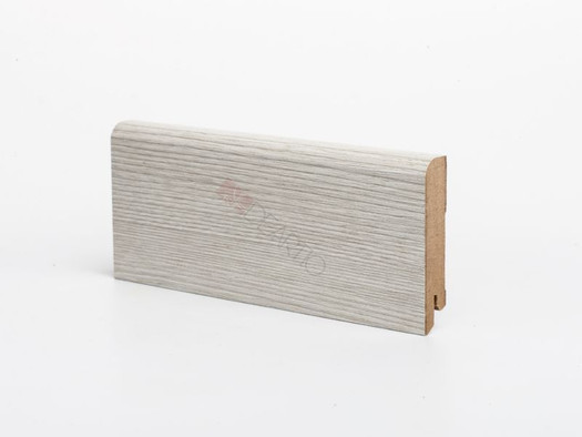 Напольный плинтус МДФ Deartio Древесный с защитным лаком В202-01 Монте-Карло светло-серый