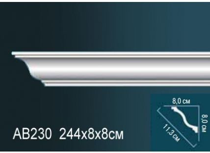 Перфект Карниз потолочный гладкий AB230