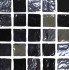 Мозаика Lyra-5 прокрашенная в массе стекло 31.8х31.8 см перламутровая чип 15х15 мм, черный