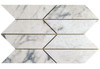 Мозаика Mk.TrapezePatWhLp 18.5х32.2 керамогранит лаппатированная, белый, серый