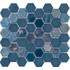 Мозаика Togama Sixties Blue 6 стекло 33х29.8 см глянцевая/матовая чип 50х44 мм, синий