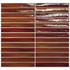 Мозаика Short Stick Honey Crackle керамика 28х30 см Amadis Fine Tiles глянцевая чип 20х150 мм, красный, оранжевый 8436552229330