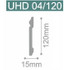 Напольный плинтус Solid UHD Polymer с креплением на клей 1 UHD 04/120, белый 14х120х2000 ударопрочный полистирол под покраску
