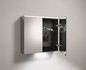 Шкаф-зеркало Burgbad Eqio SPGT090F2010 90 с LED-подсветкой, серый