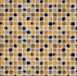 Мозаика Orion-25 мрамор+камень 30х30 см глянцевая чип 15х15 мм, золотой, коричневый