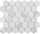 Мозаика KHG51-CAR керамика 28.1x32.5 см матовая чип 51x59 мм, белый