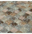 Мозаика BL8231 стекло+камень 30x30 см глянцевая чип 15x15 мм, коричневый