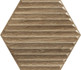 Настенная плитка Woodskin Heksagon Struktura B 17.1x19.8 матовая керамическая