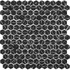 Мозаика AGHG23-BLACK стекло 29.3х29.7 см матовая чип 23х26 мм, черный