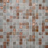 Мозаика ML42047 стекло 32.7х32.7 см глянцевая чип 20x20 мм, белый, золотой