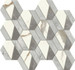 Мозаика Marvel Mosaico Hive Hex Lappato 37,2x32,2 керамогранит лаппатированная белый, серый AF8Q
